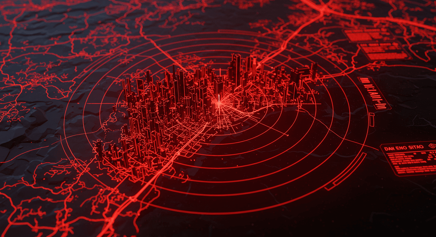 Map red background